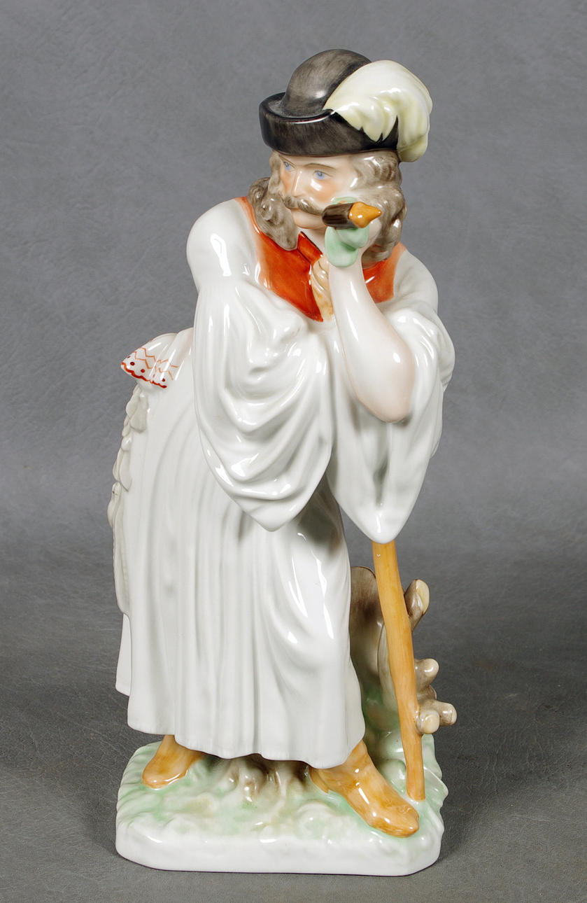 PORSLINSFIGUR, gubbe, Herend.