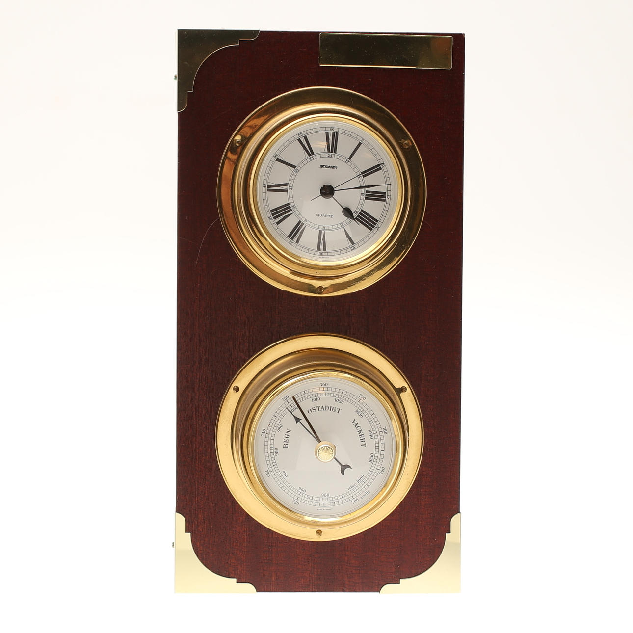 RELOJ DE PARED CON BARÓMETRO.