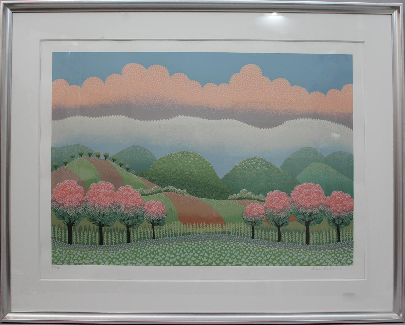 IVAN RABUZIN. Böljande landskap. Färgserigrafi. Signerad. 61/250.