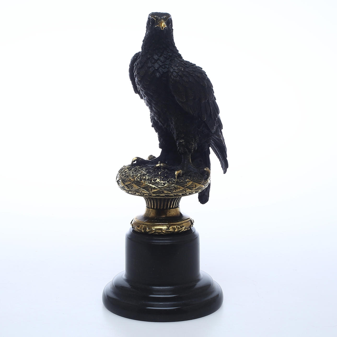 AFTER ARCHIBALD THORBURN. Eagle, bronze sculpture, marked.