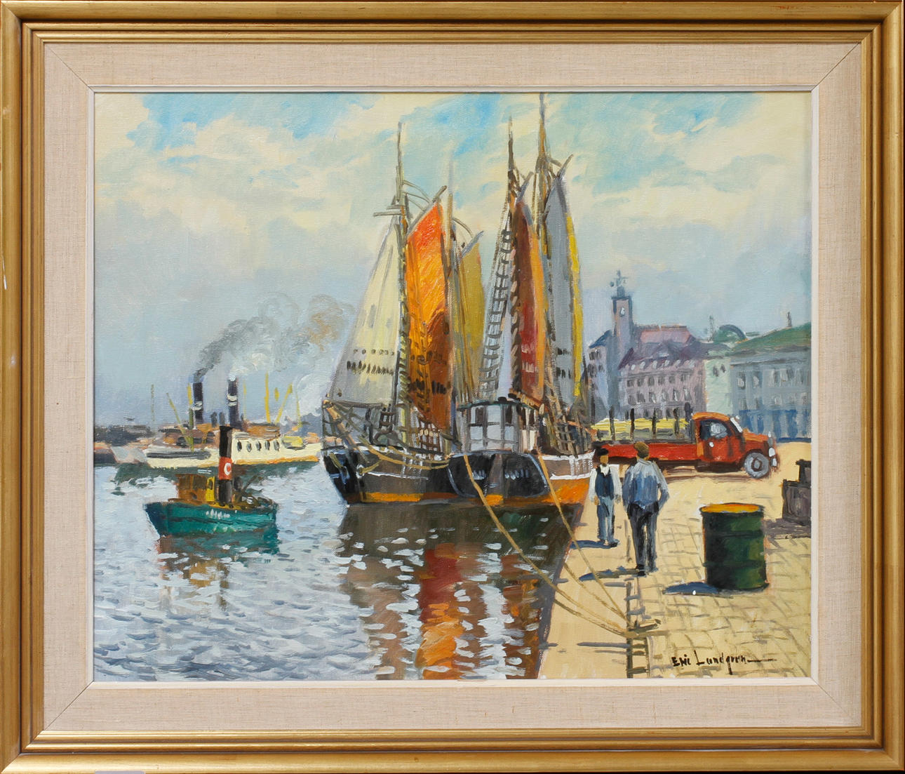 ERIC LUNDGREN. olja på duk, sign.