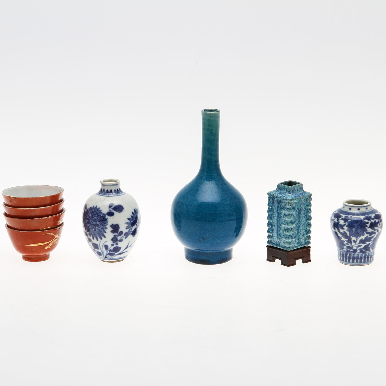 MINIATYRER, 8 delar, porslin, Japan.