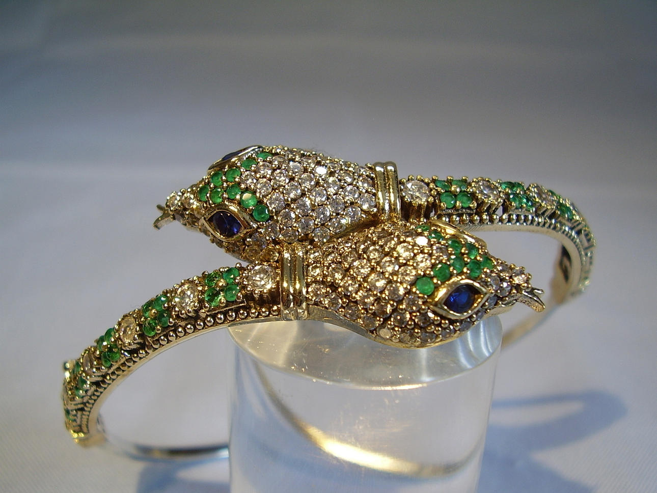 SCHLANGEN ARMSPANGE FARBSTEINE.