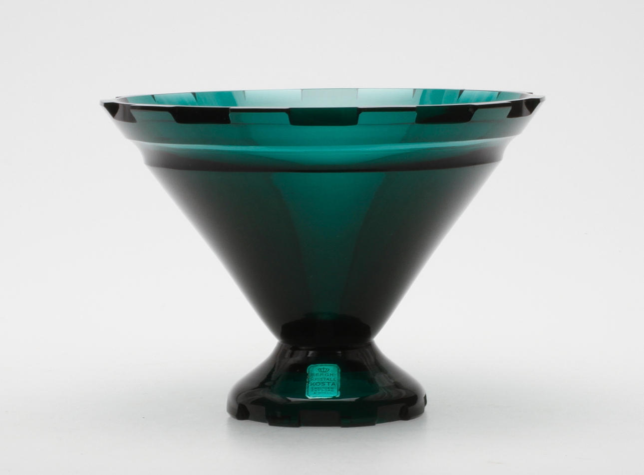 SKÅL på FOT, glas, Elis Bergh, Kosta, 1930-tal.