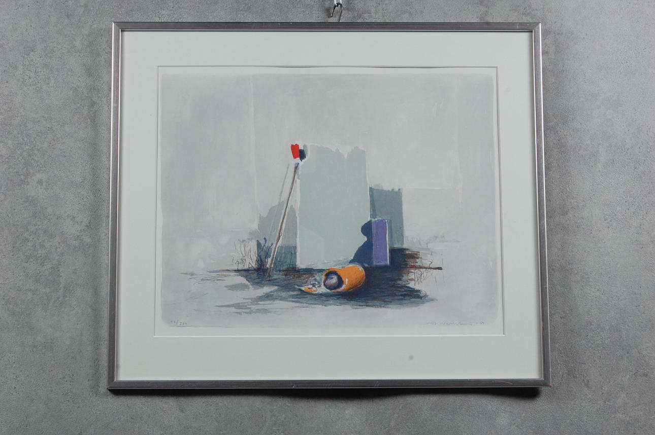 ULF WAHLBERG. Komposition, färglitografi, signerad, numrerad, 92/260, daterad -84.