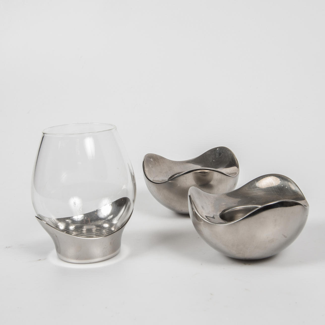 CANDLE, 3 pieces, "Bloom" and "Grace", Georg Jensen.