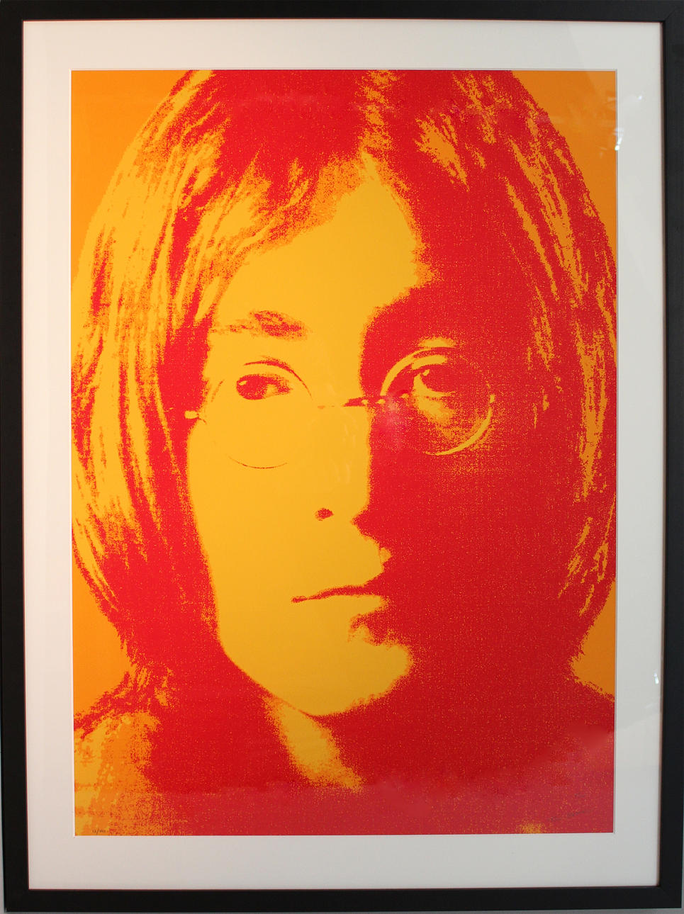 TOM MOORE. John Lennon. Silkscreentryck. Signerad och numrerad 12/490.