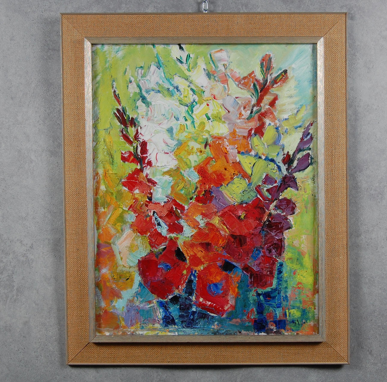 GRETA LILJEBLAD LYSÉN. olja på duk, " Blomsterstilleben " signerad.