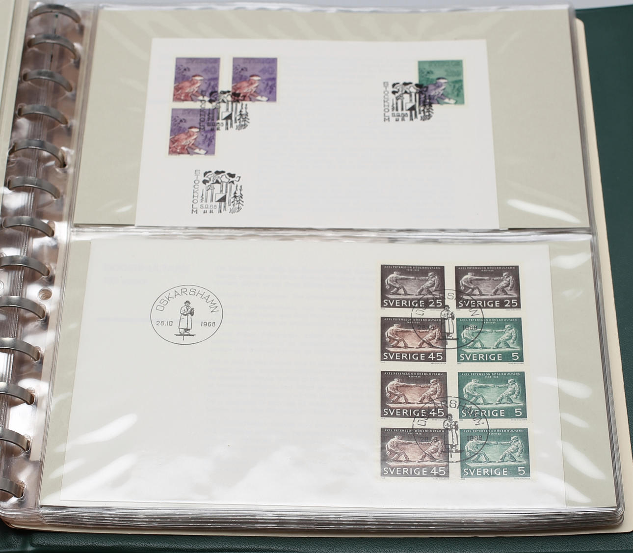 PARTI FRIMÄRKEN (78). Första dags frimärken Sverige från år 1952-1968.