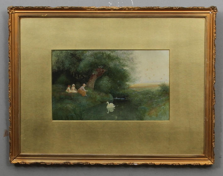 ROBERT HOLLANDS WALKER. Akvarell, signerad R H Walker.