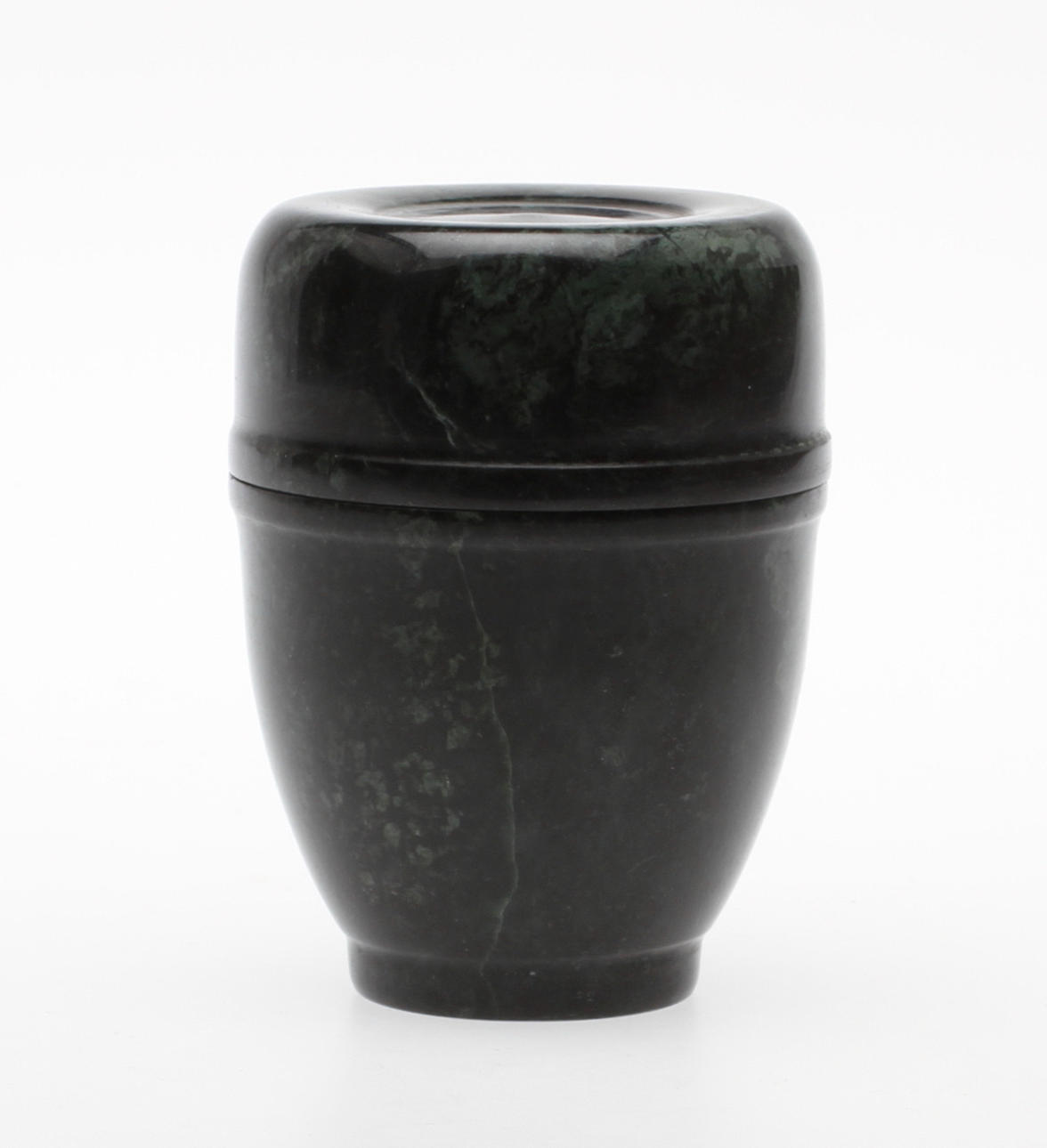 LOCKDOSA, grön marmor, 1900-tal.