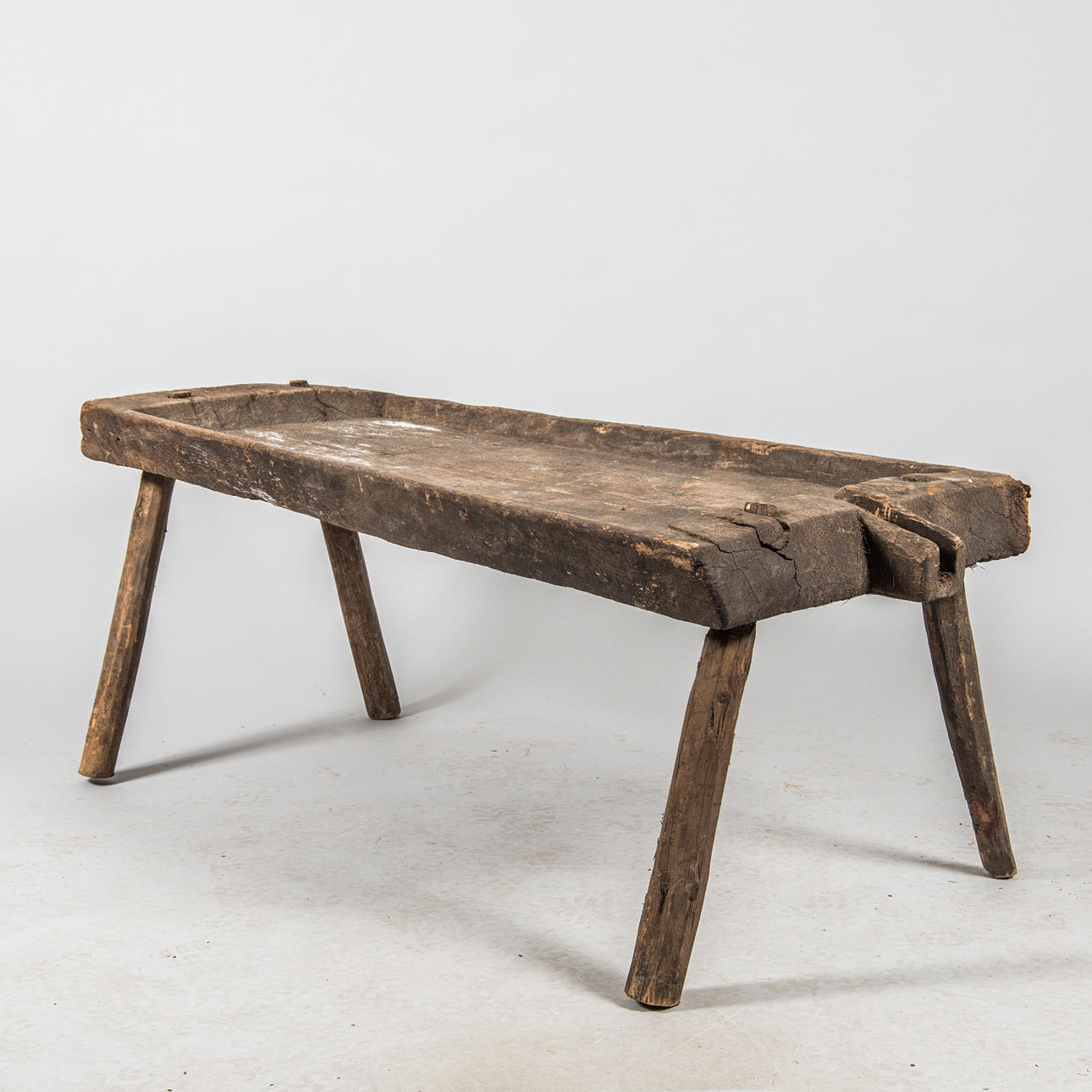 BANCO DE CARNICERO, madera, siglo XIX.