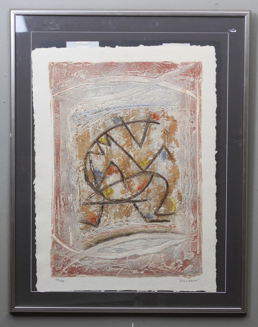 PIERRE MARIE BRISSON. Frankrike. Komposition. Färgetsning med carborundum. Signerad och numrerad 74/95.