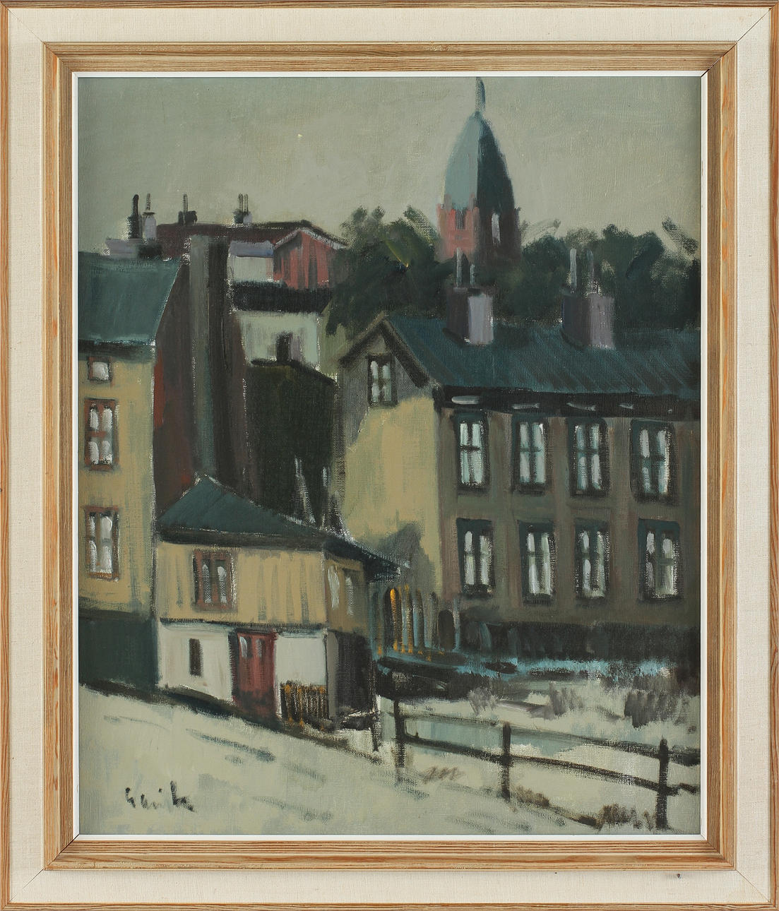 TAGE GAVIK. Olja på duk, signerad.