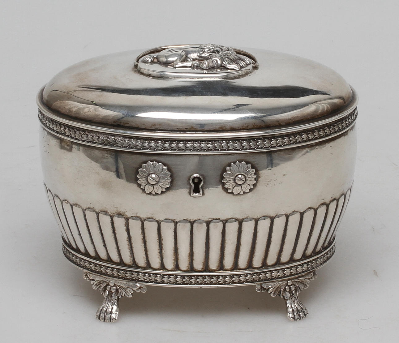 SOCKERSKRIN, silver, gustaviansk stil, CG Hallberg, Stockholm, 1912.