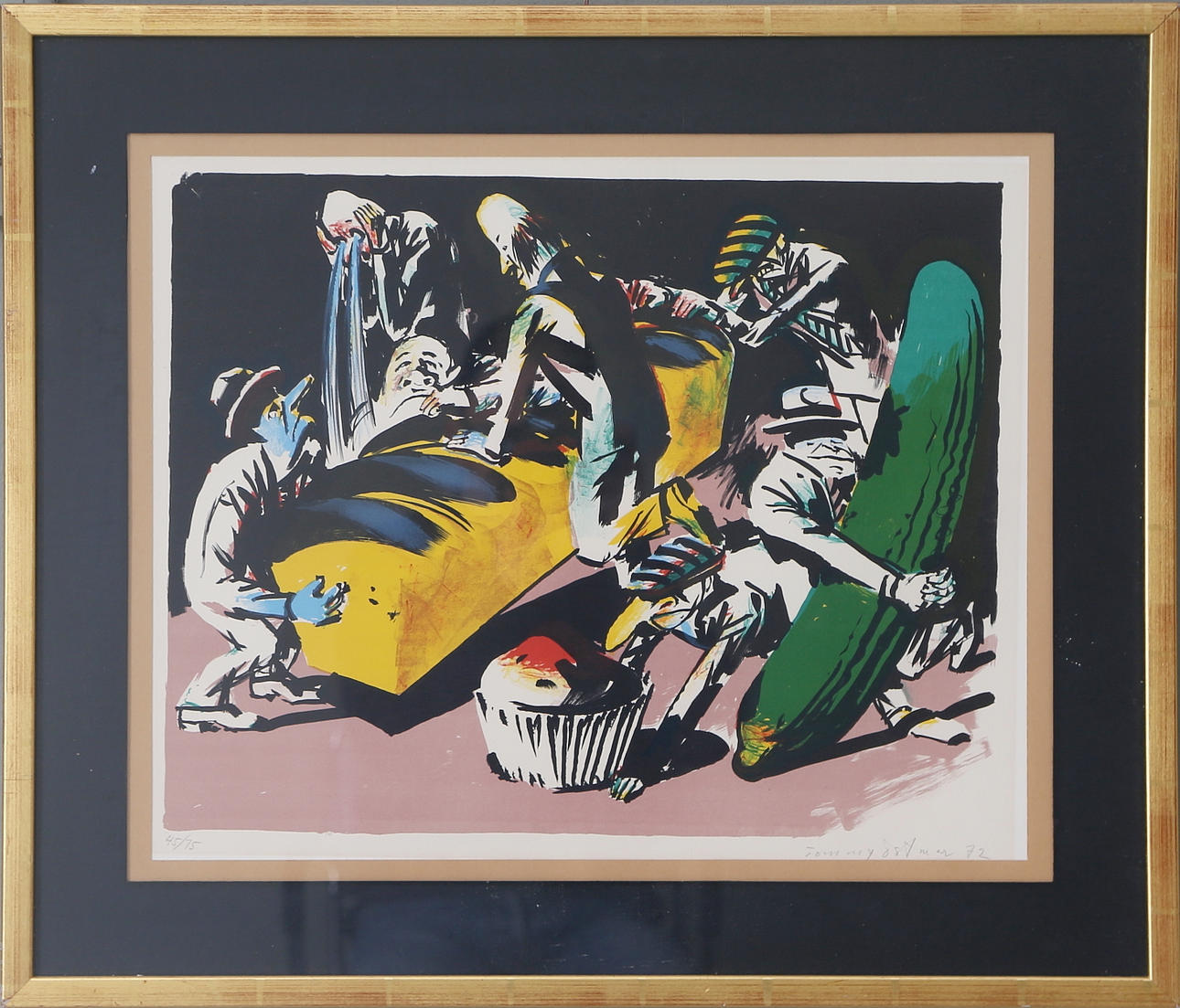 TOMMY ÖSTMAN. Color lithograph, no. 45/75, signed.