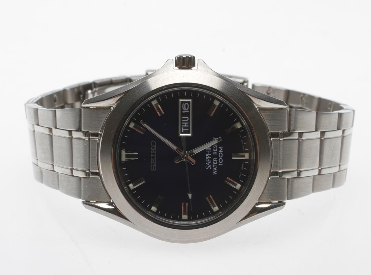 Rannekello SEIKO, safiiri, teräs.