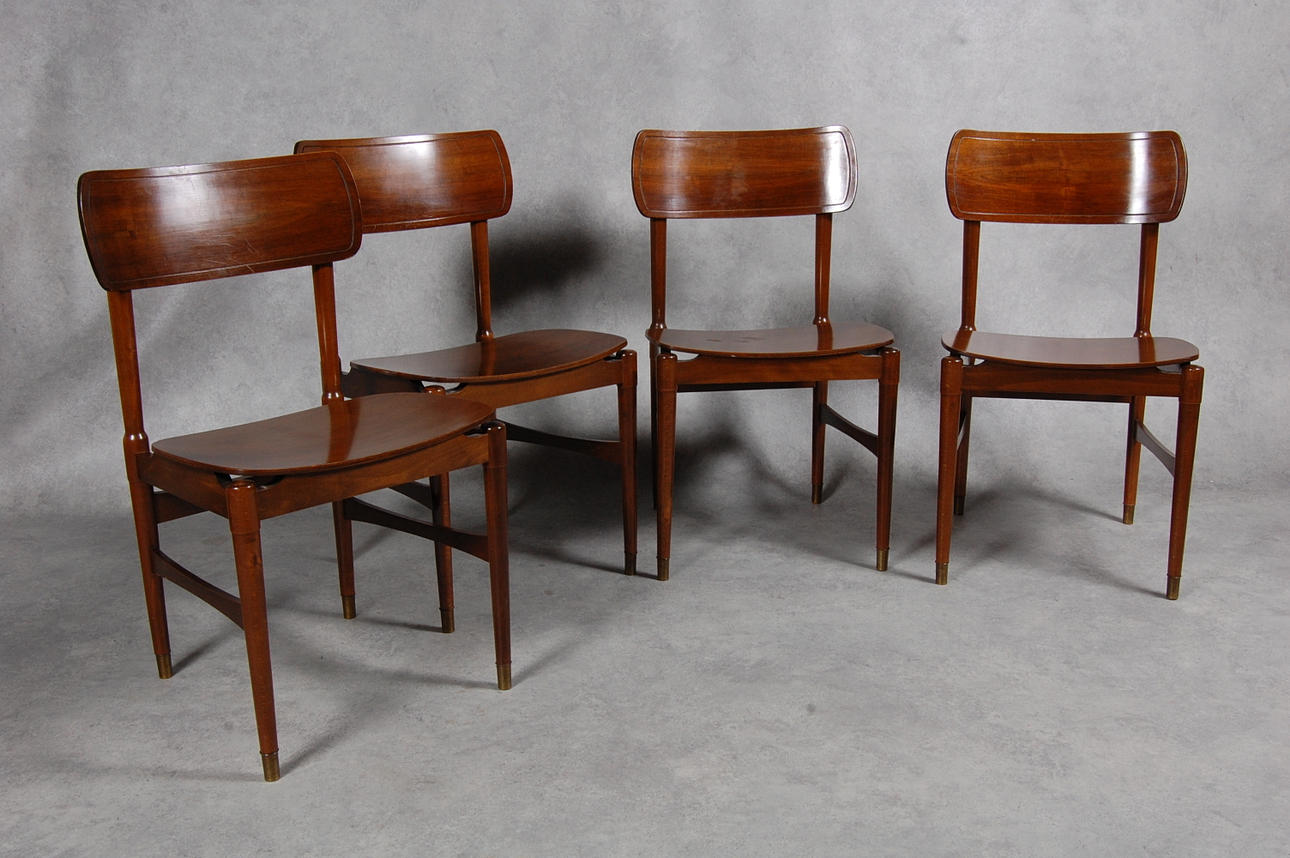 STOLAR, 4 st, märkta CFC Silkeborg, Danmark, 1940-50-tal.