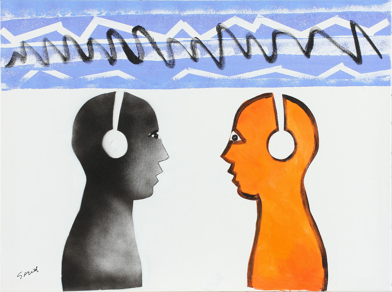 HARDY STRID. Akryl på duk. Signerad.