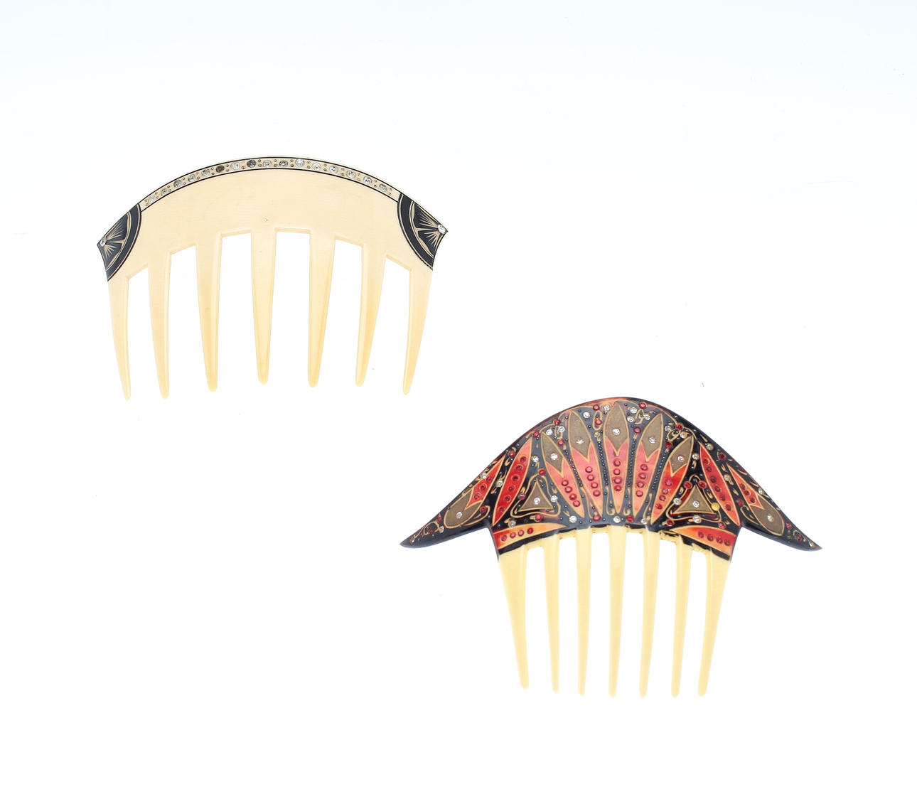 HAARSCHMUCK/HAARKAMM, 2 Stück, Art Deco.