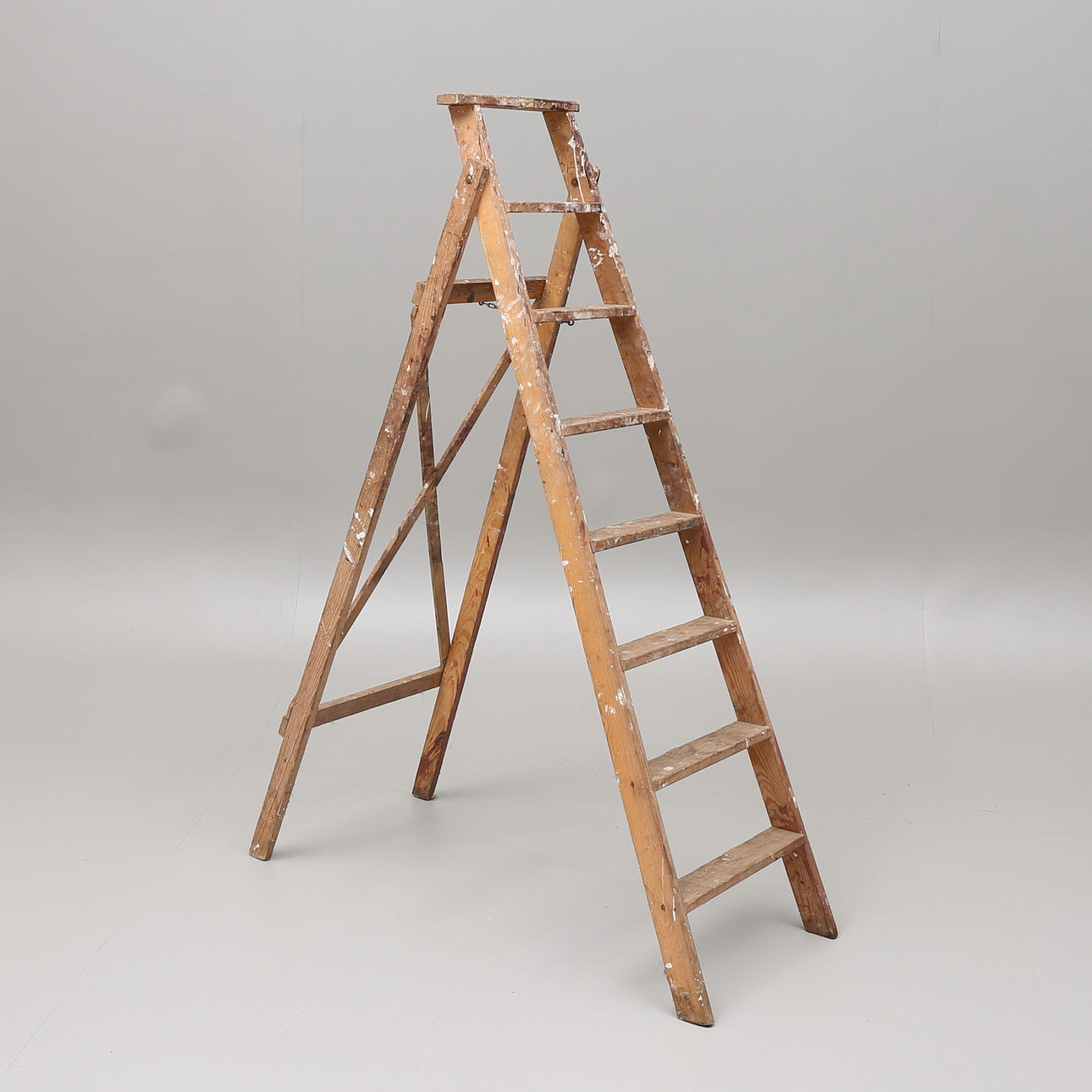 LADDER, wooden, foldable, 20th century.