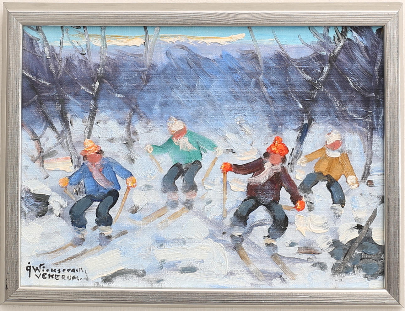 ÅKE WIKSTRÖM. Olja på duk, "Vekerum", signerad.