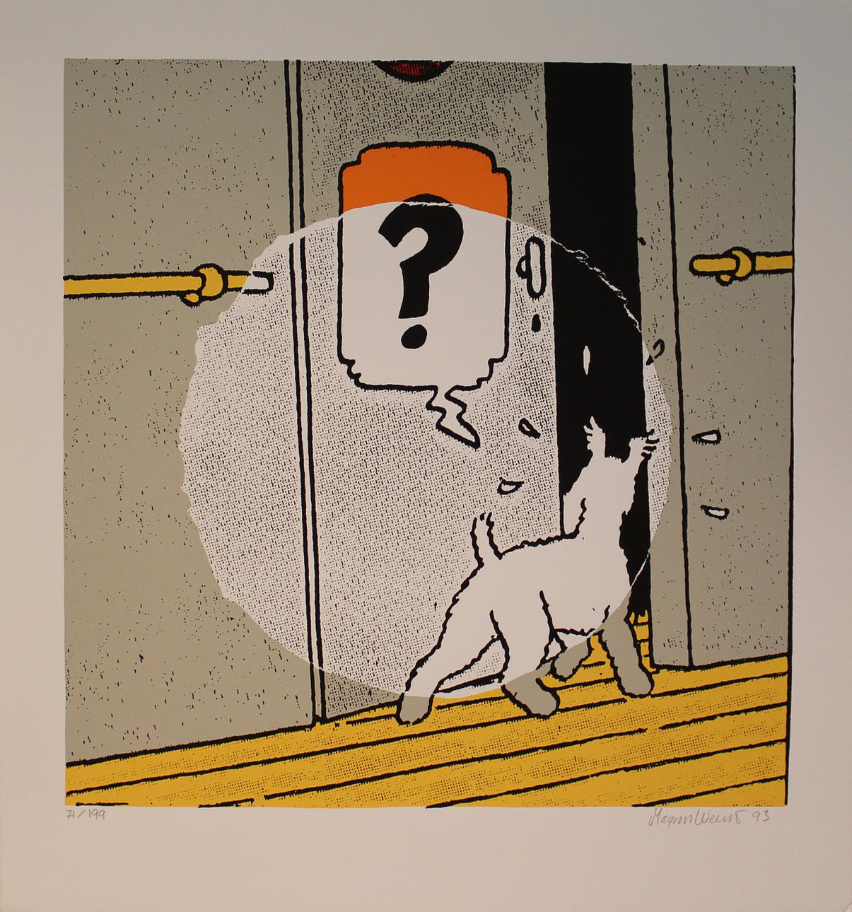 MAGNUS WEINSJÖ. Milou. Färgserigrafi. Signerad och daterad -93. 71/199.