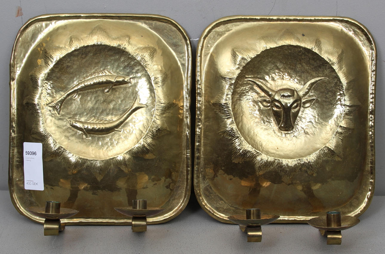 LJUSPLÅTAR, mässing.