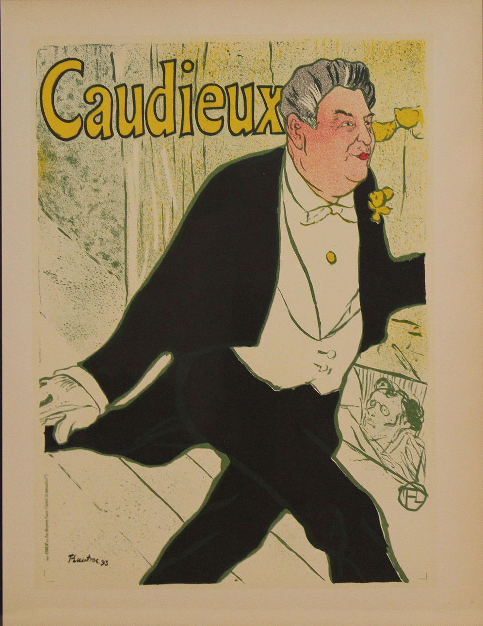 HENRI DE TOULOUSE-LAUTREC. "1951 Caudieux". Mourlot litografi. Osignerad.