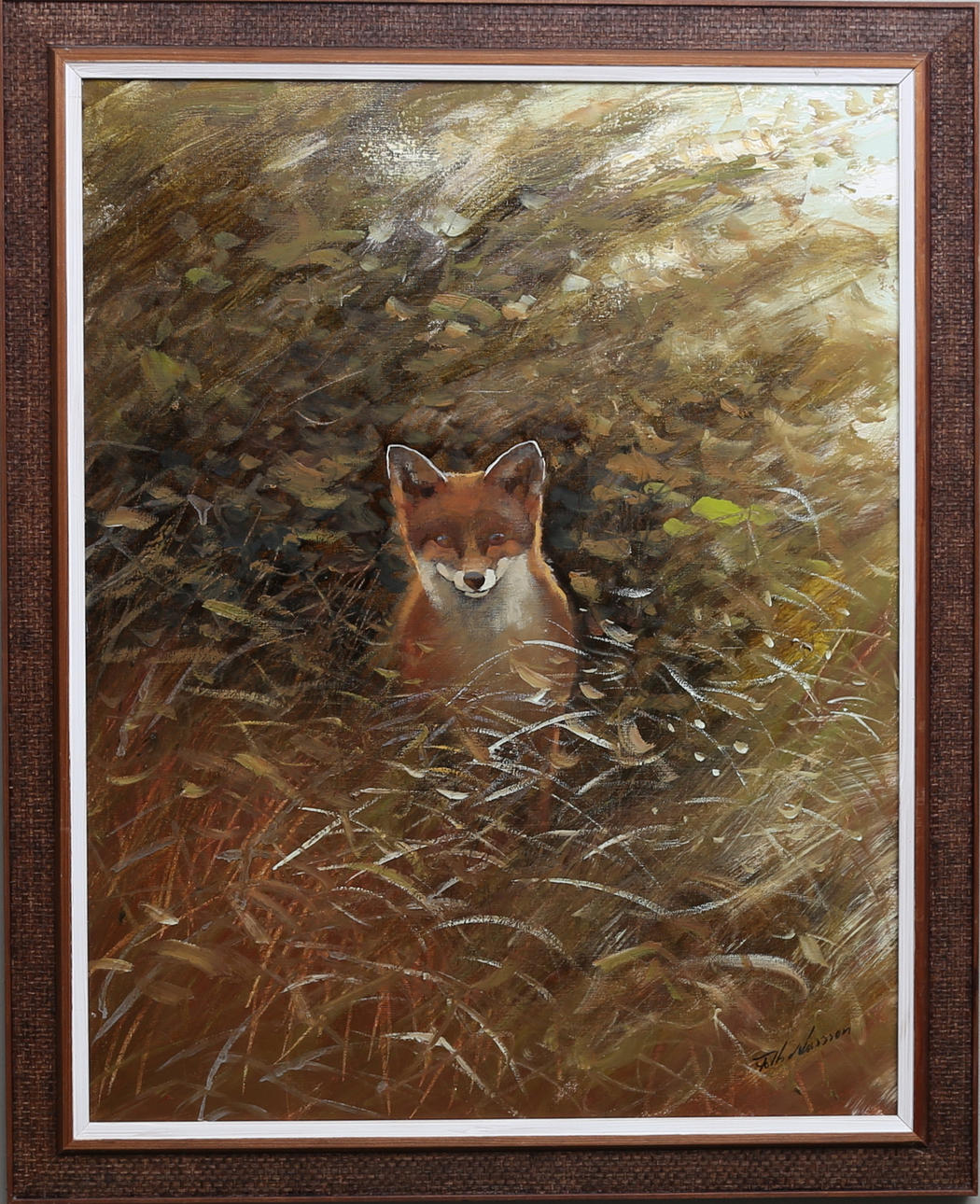 FOLKE LARSSON. Oil on canvas, signed.