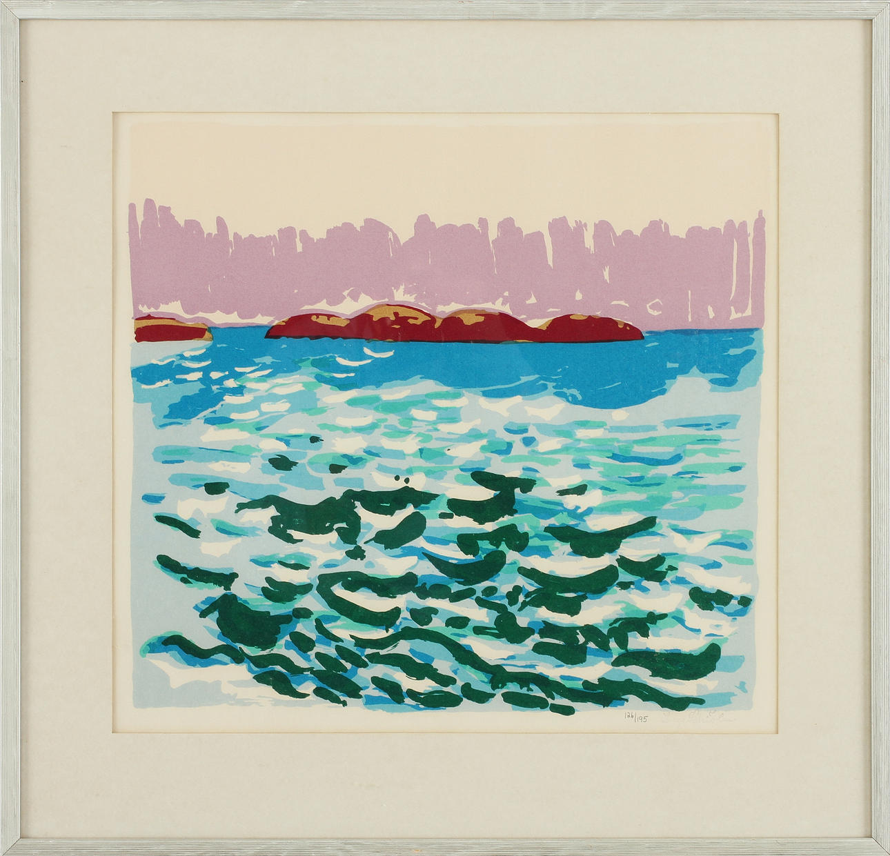 INGE SCHIÖLER. Serigrafi, "Kosterfjorden II", stämpelsignerad och numrerad 126/195.