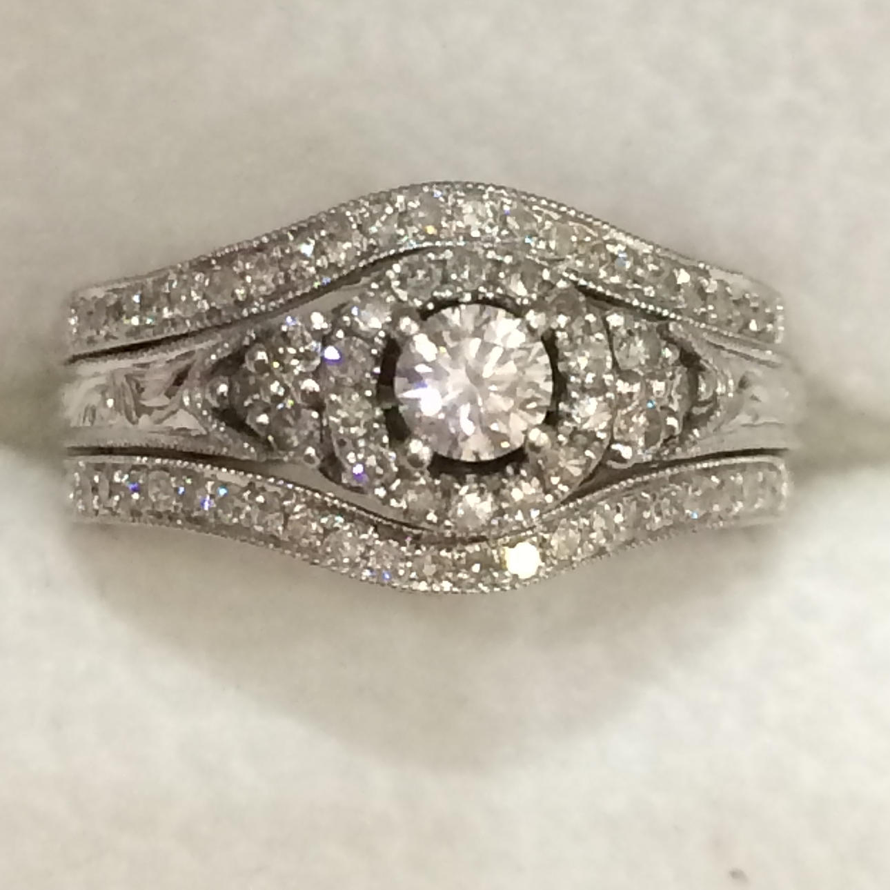 DIAMANT BRÖLLOP/FÖRLOVNINGSRING SET.