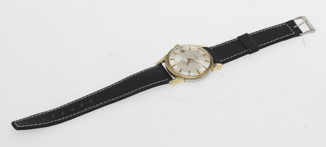 HERRAMRBANDSUR, guld på stål, Omega Constellation Automatic Chronometer.