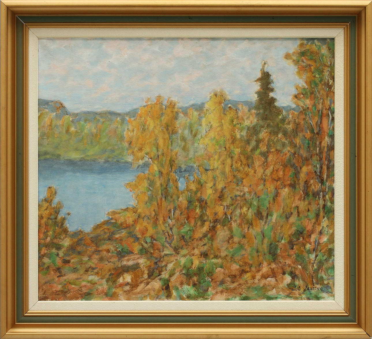 JOHAN JANSSON. Olja på duk, signerad.