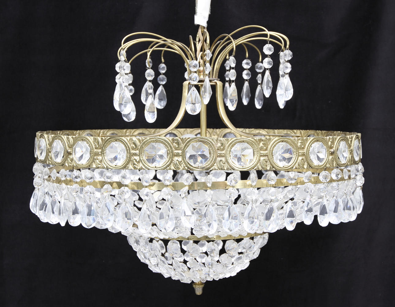 TAKLAMPA med prismor, 1900-tal.