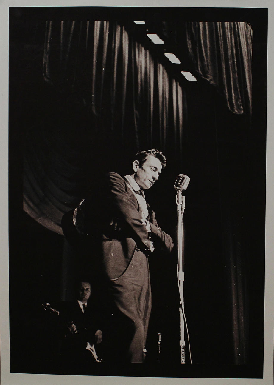 JAN OLOFSSON. Johnny Cash. Fotoprint på duk. Signerad. 5/12.