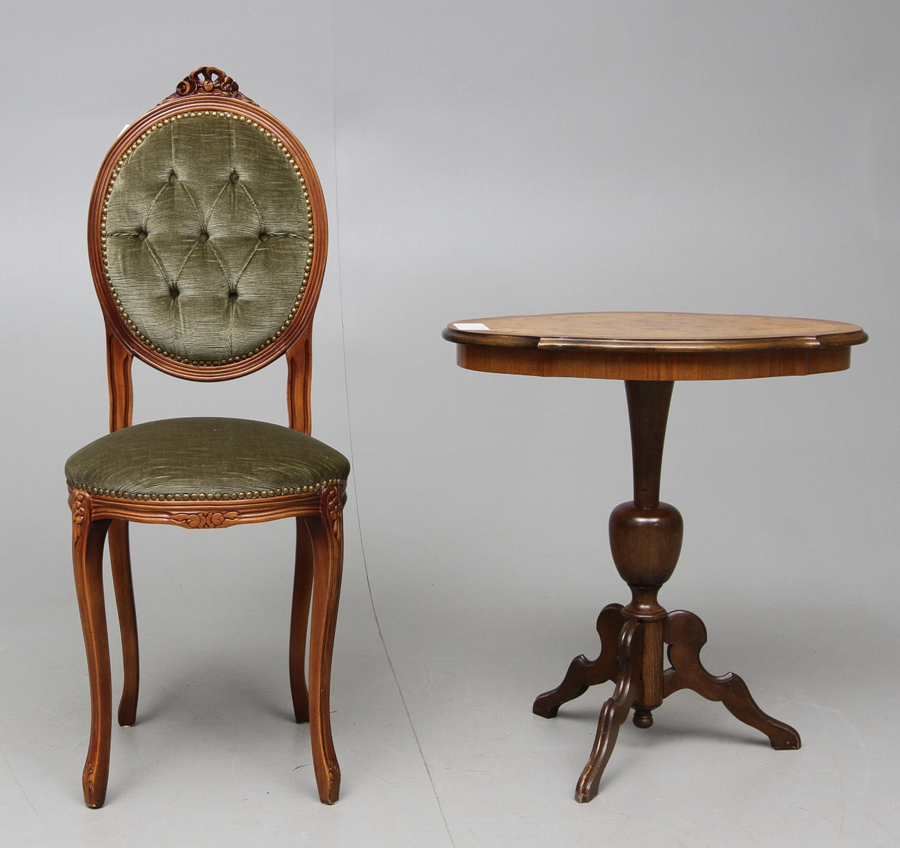 BORD SAMT STOL, rokokostil, 1900-tal.