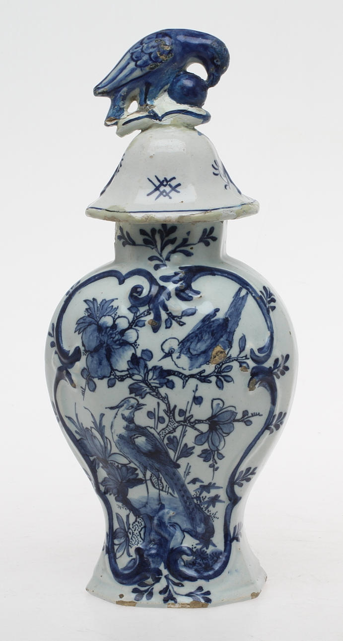 LOCKURNA fajans Delft 1700-tal.
