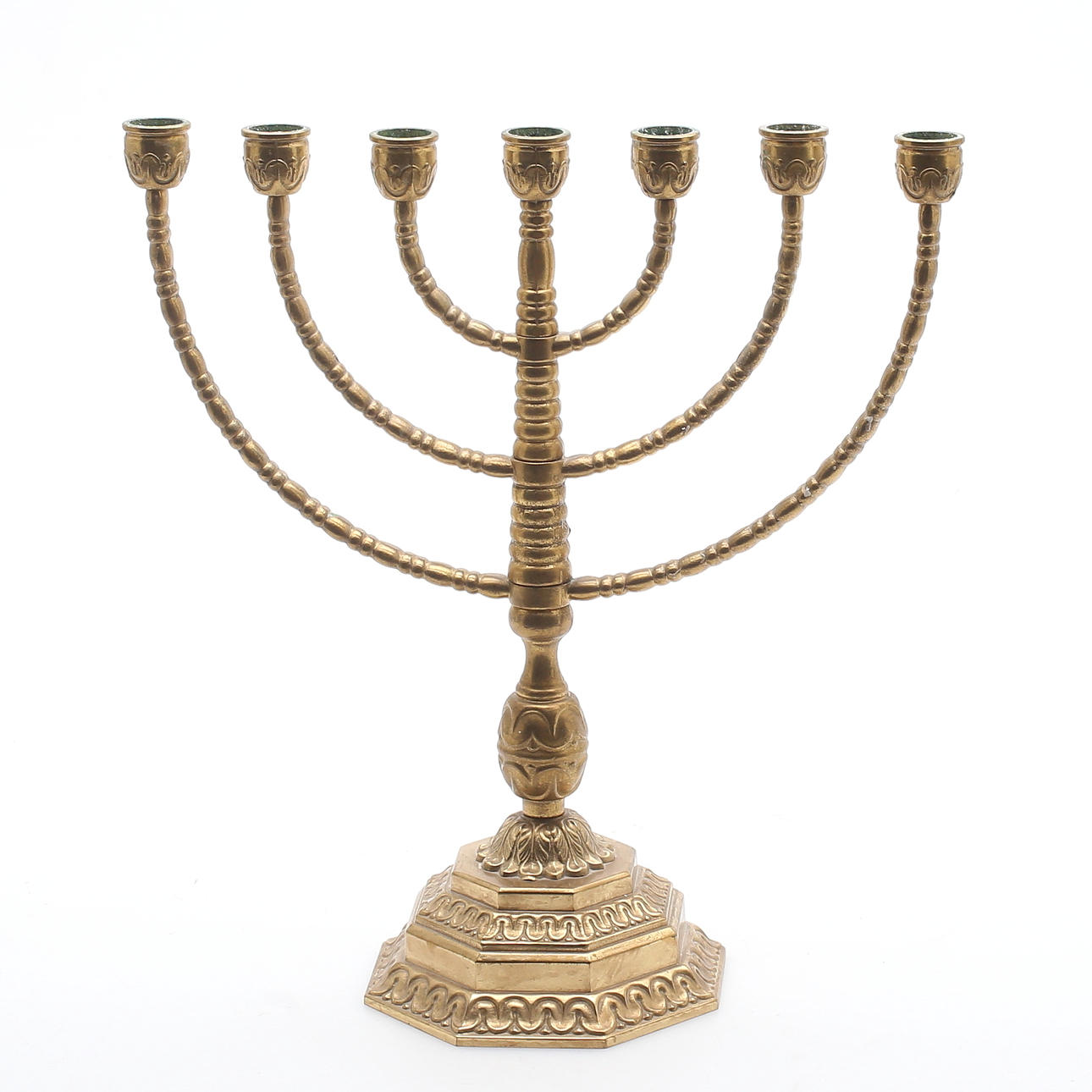 KANDELABER, mässing, 7 ljusarmar 1900-tal.