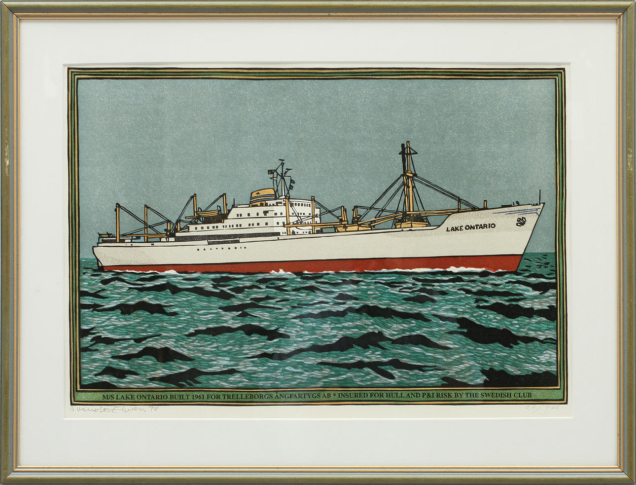 SVEN OLOF EHREN. Litografi, signerad, numrerad 27/360 och daterad 98.