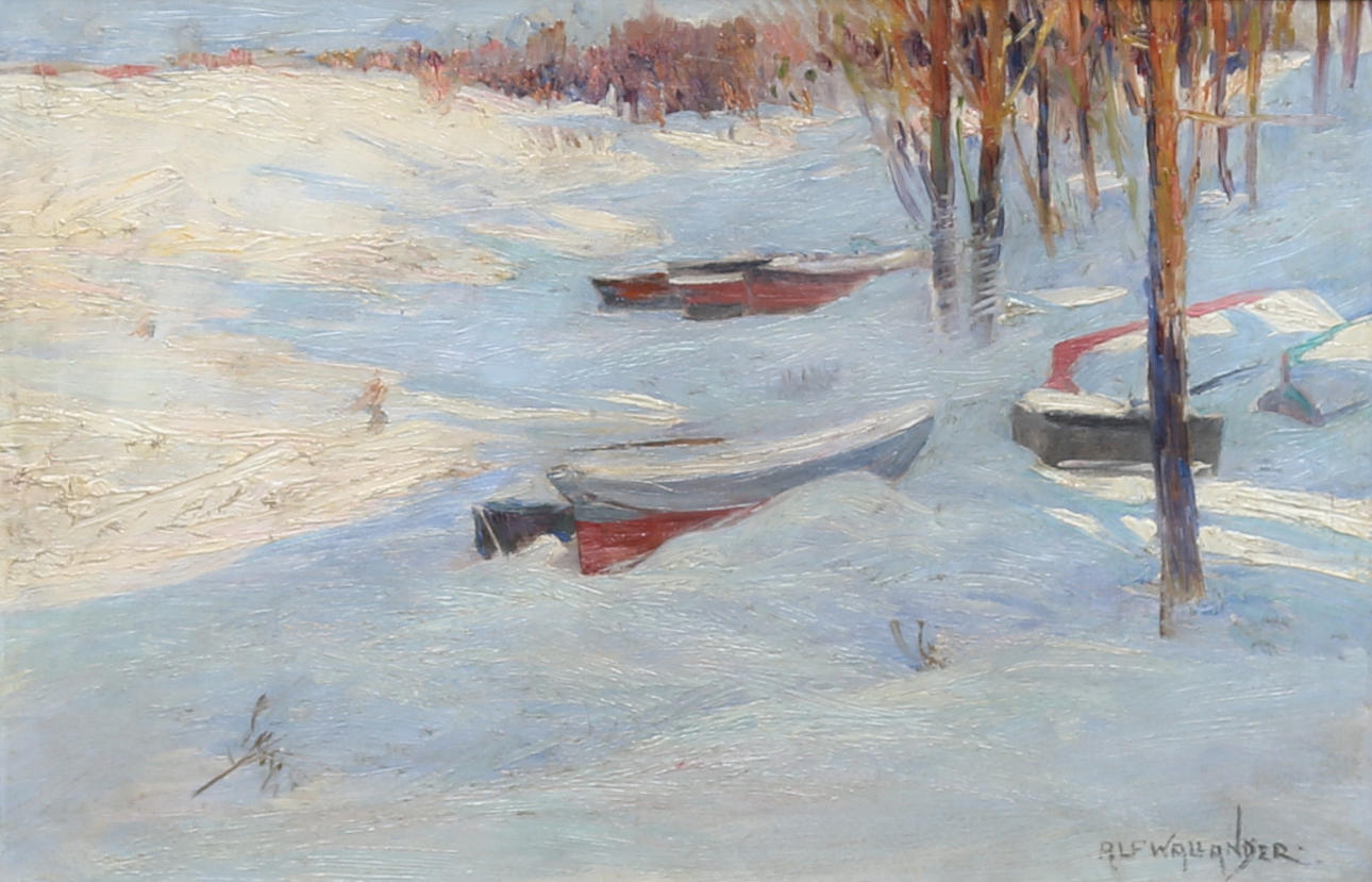 ALF WALLANDER. Oil on canvas, signed.