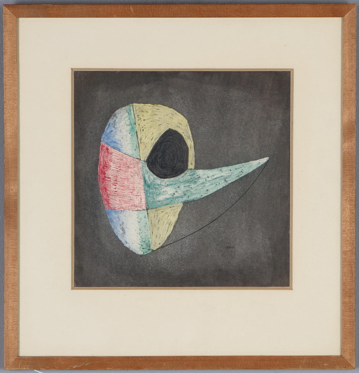 LARS ENGLUND. "Komposition IIX", blandteknik, monogramsignerad och daterad -52.