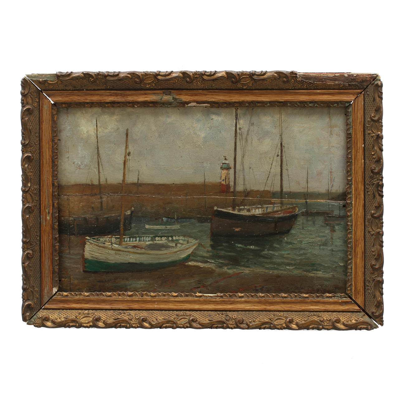 OKÄND KONSTNÄR, olja på träpannå, otydligt sign o dat.