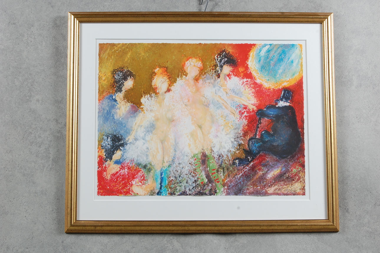 KARL HÖGLUND. färglitografi, " Cabaret " signerad, numrerad 152/290.