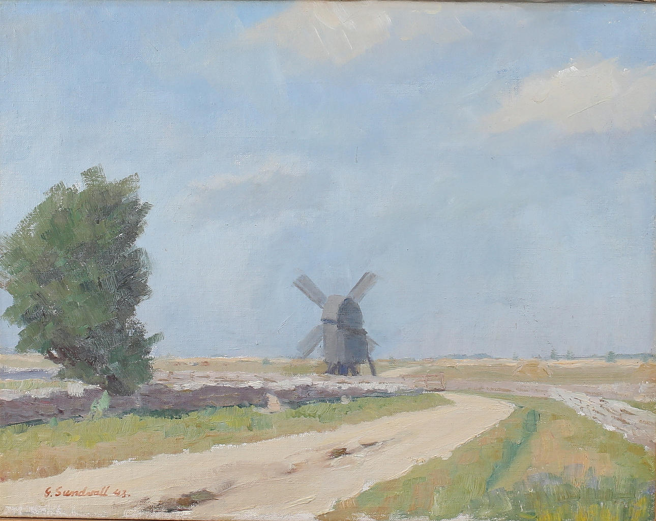 GÖSTA SUNDVALL. Motif from Öland, oil on canvas, signed G Sundvall and dated -43.