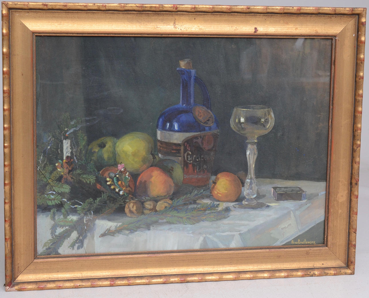 OIDENTIFIERAD KONSTNÄR. STILLEBEN, akvarell.