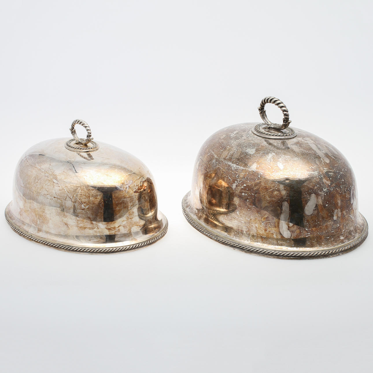 STEKHUVOR, 2 st, Pläter, Elkington & Co, Birmingham.