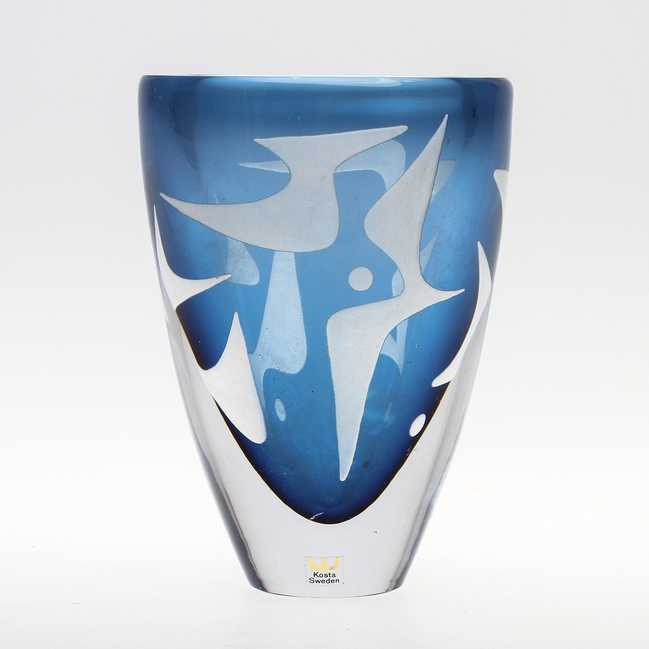VAS, glas, Vicke Lindstrand, Kosta, sign.