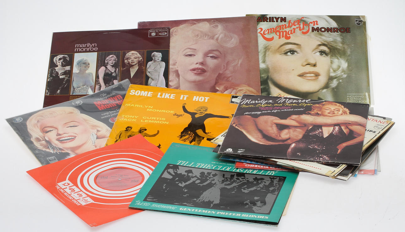 PARTI LP-SKIVOR, 17 st, Marilyn Monroe.