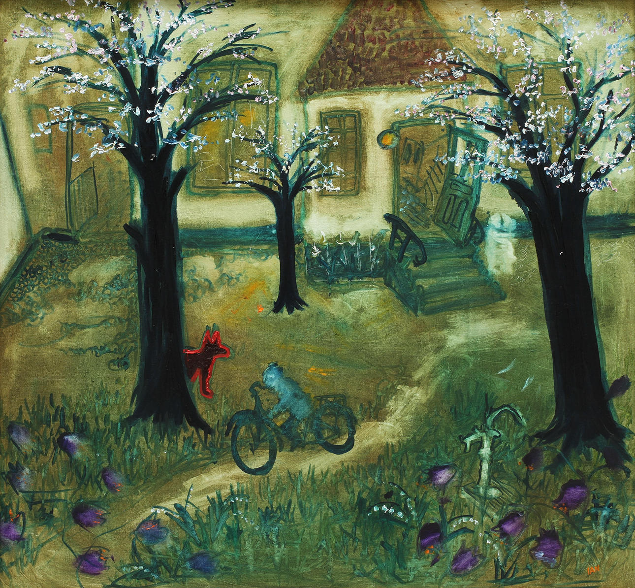 IAN RUSTH. Olja på duk, signerad IAN.